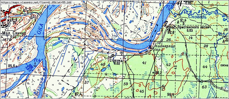 Карта борского района нижегородской области подробная