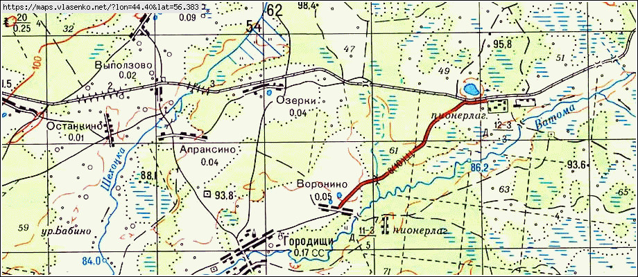 Карта пионерское борского района