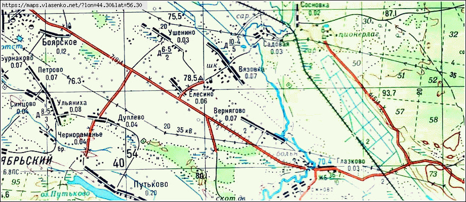 Карта кстовского района нижегородской области