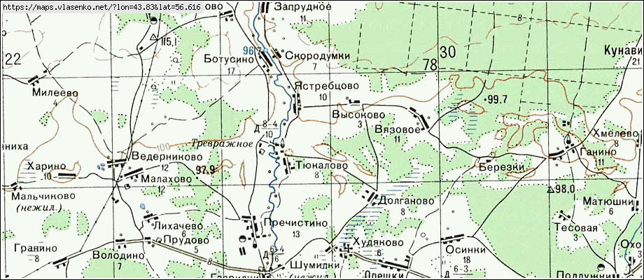 Карта нижегородской области чкаловский район