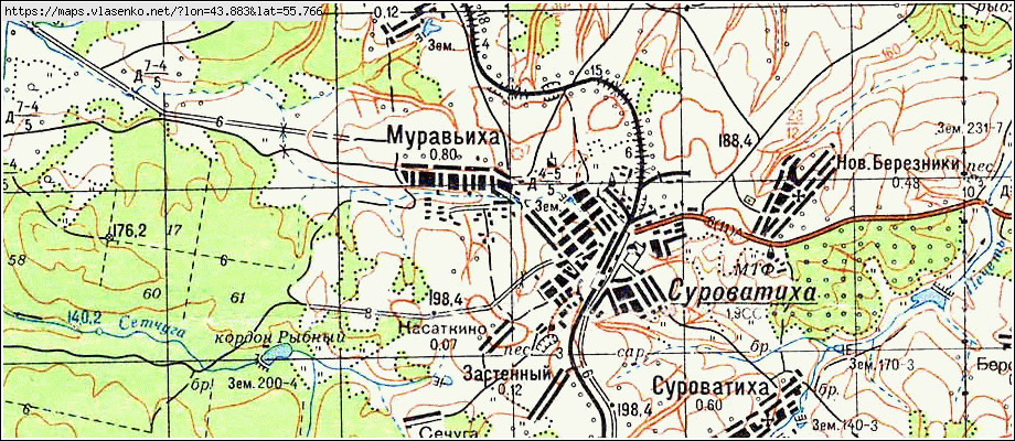 Карта дальнеконстантиновского района