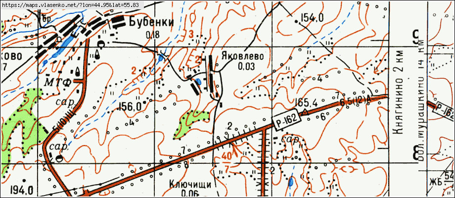 Карта княгининского района нижегородской области