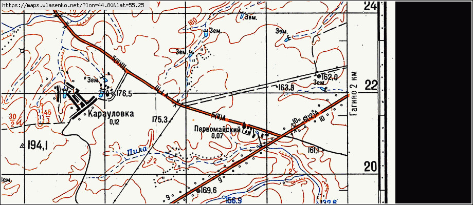 Карта нижегородской области гагинского района нижегородской области