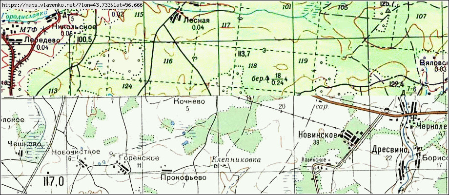 Карта нижегородской области район городецкий район