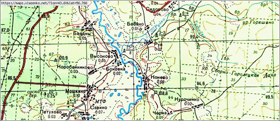 Карта городецкого района нижегородской области с деревнями и дорогами подробная