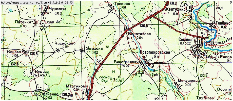 Карта городецкого района нижегородской области с деревнями и дорогами со спутника