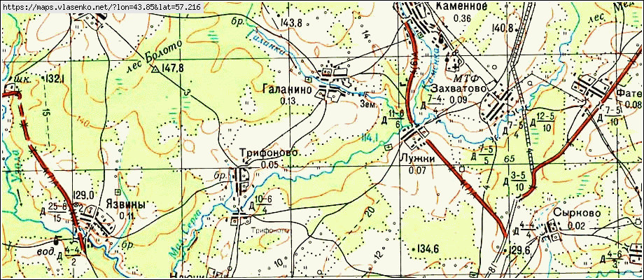 Карта галанино режевской район