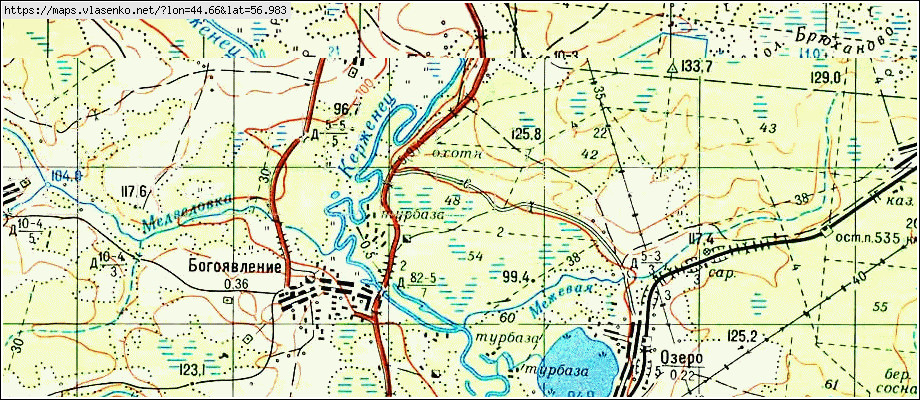 Карта ковернинского района нижегородской области