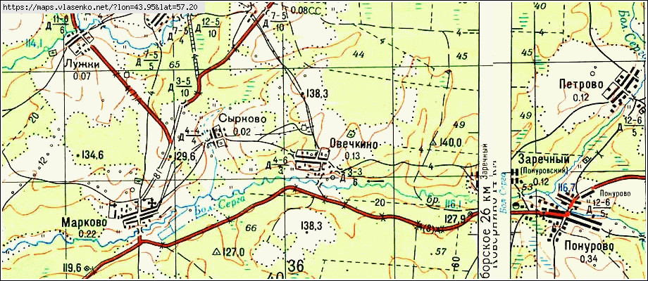 Карта ковернинского района нижегородской области