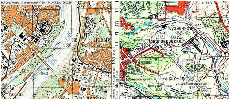 Карта НИЖНИЙ НОВГОРОД, Нижегородская область, Кстовский район