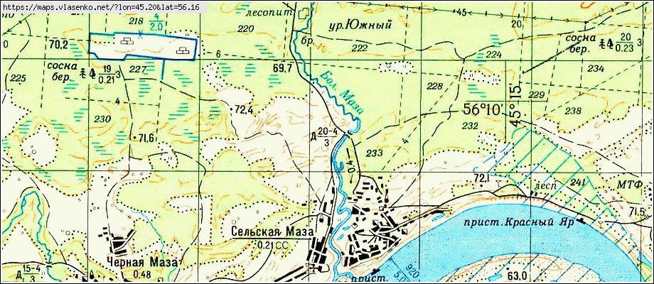 Подробная карта лысковского района нижегородской области подробная