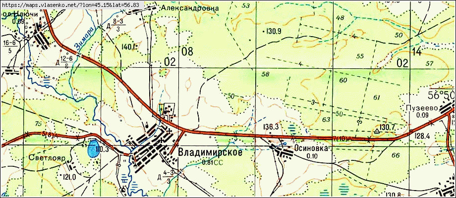 Лысковский район карта с деревнями