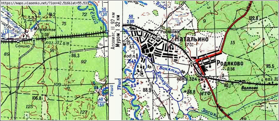 Навашинский район карта