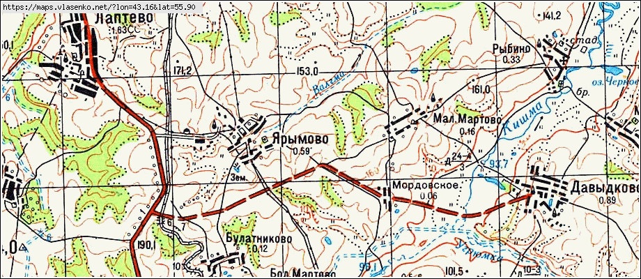 Карта павлово нижегородской