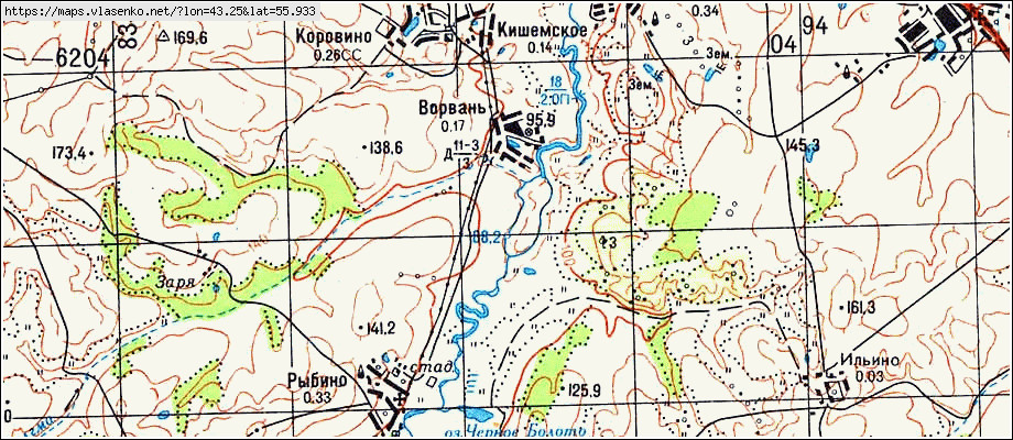 Карта павлово нижегородской