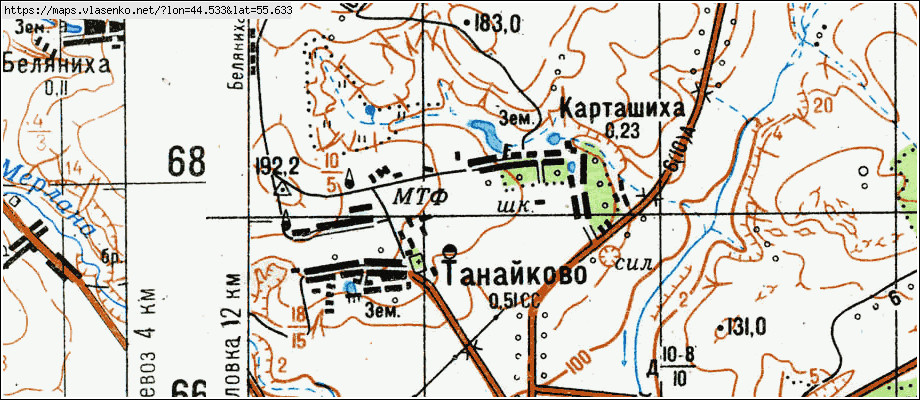 Карта перевозского района нижегородской области с деревнями