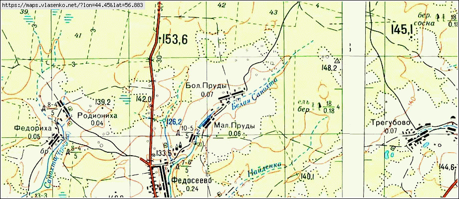 Карта семеновского округа