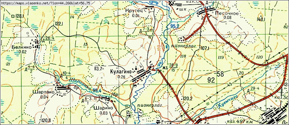 Спутниковая карта семеновского района нижегородской области