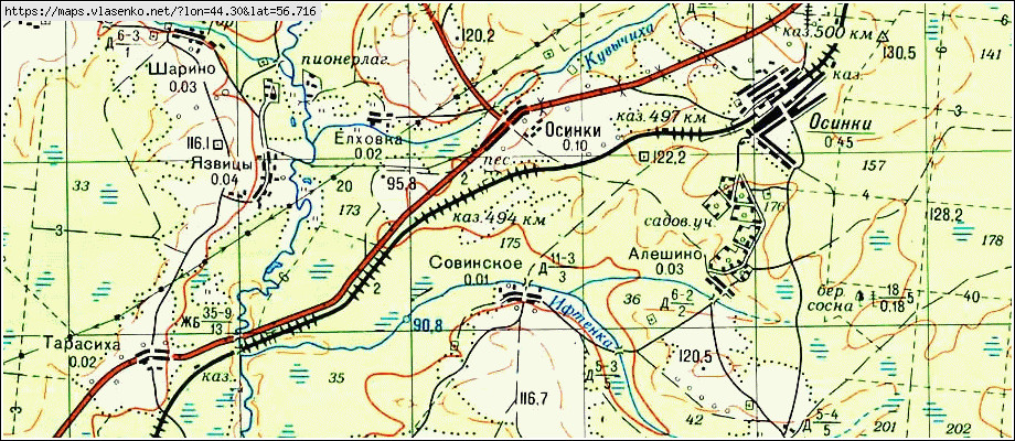 Карта семеновского округа