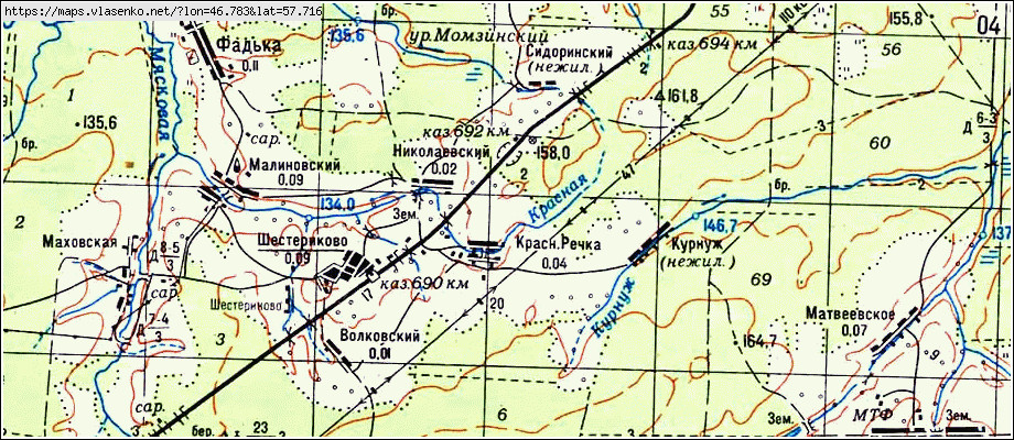 Красные баки нижегородская область карта спутник