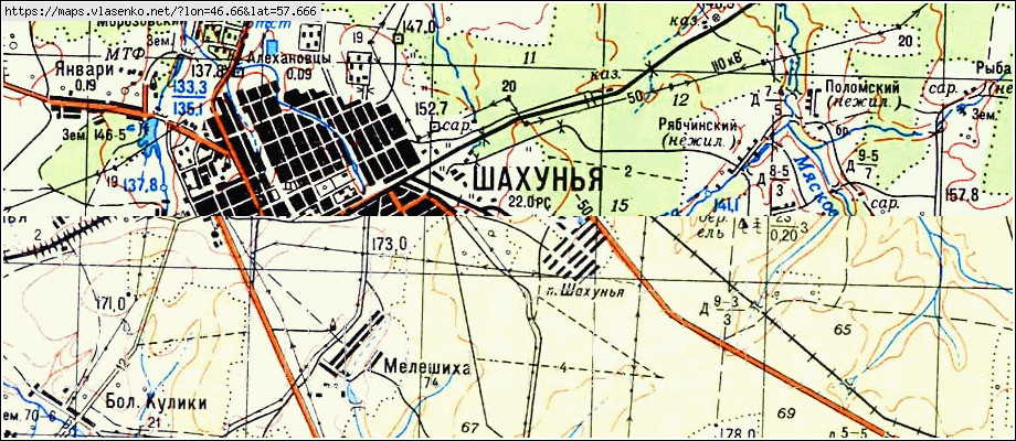 Кадастровая карта шахунского района