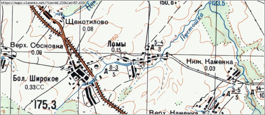 Ломы воронежская область карта