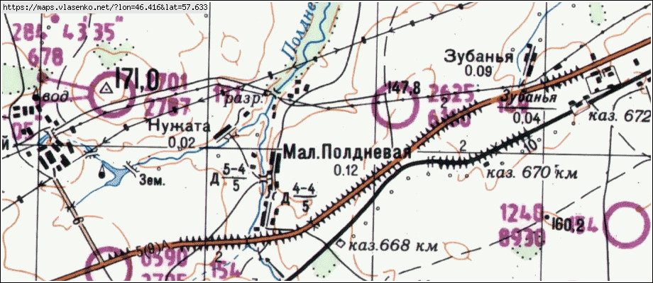 Старая карта шахунского района