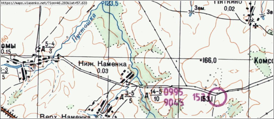 Старая карта шахунского района