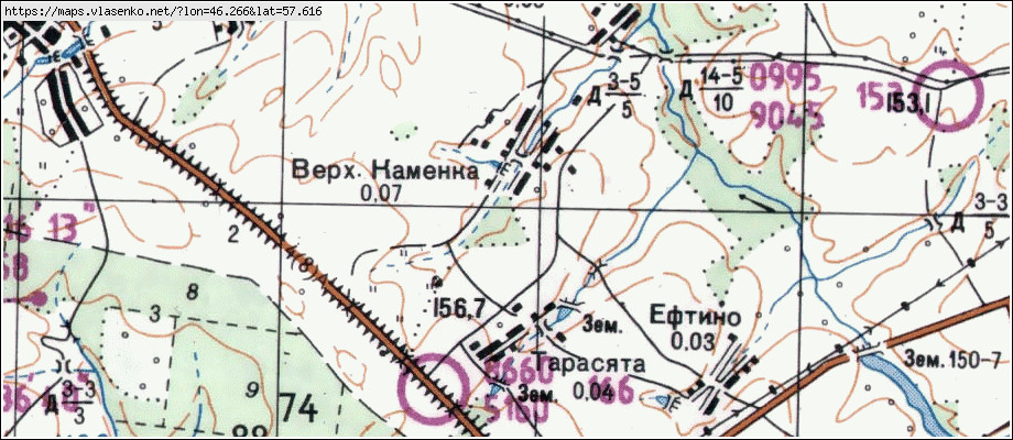 Старая карта шахунского района