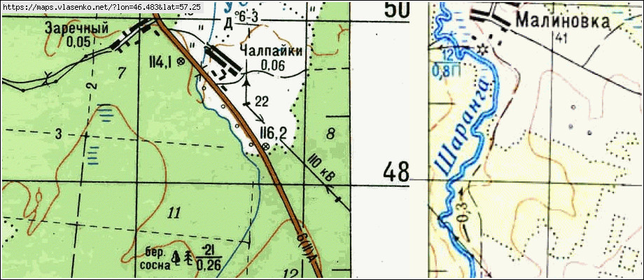 Топографическая карта богородского района нижегородской области подробная