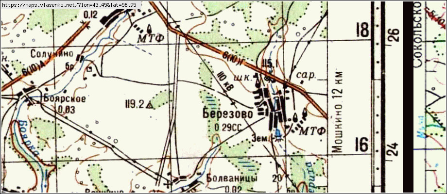 Карта сокольского района нижегородской области