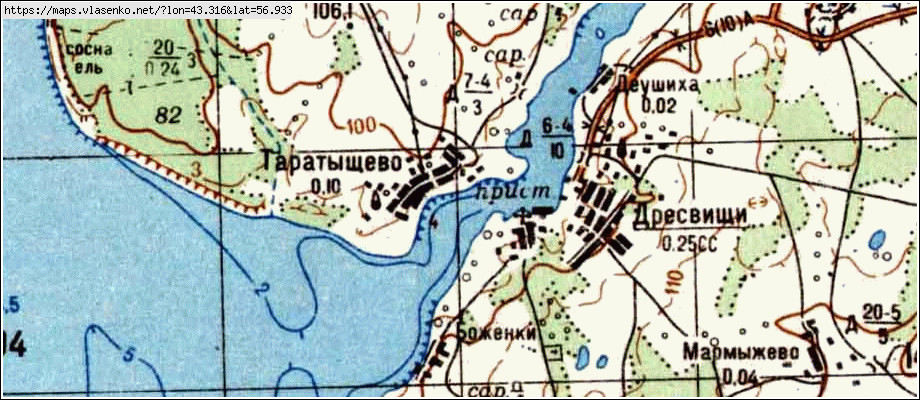 Карта сокольского района нижегородской области подробная с деревнями