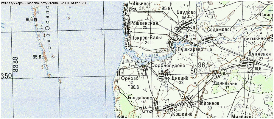 Карта сокольского района вологодской области с деревнями со спутника подробная