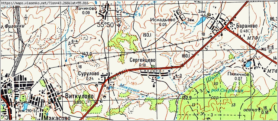 Карта сосновского района нижегородской