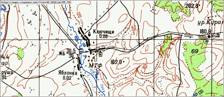 Старая карта княгининского района