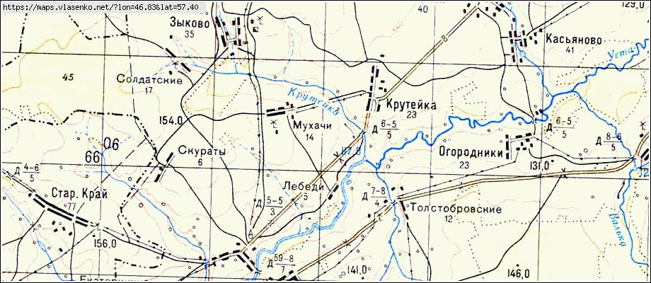 Карта уренского района нижегородской области с поселками и деревнями