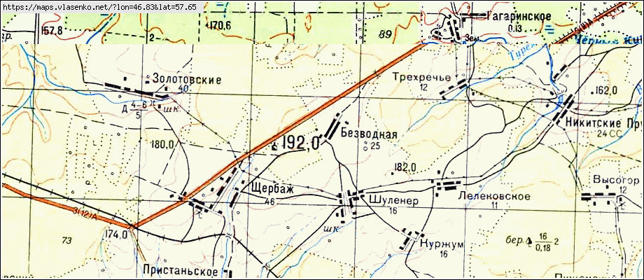 Карта уренского района нижегородской области с поселками и деревнями подробная