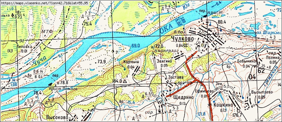 Карта пильнинского района нижегородской области с деревнями