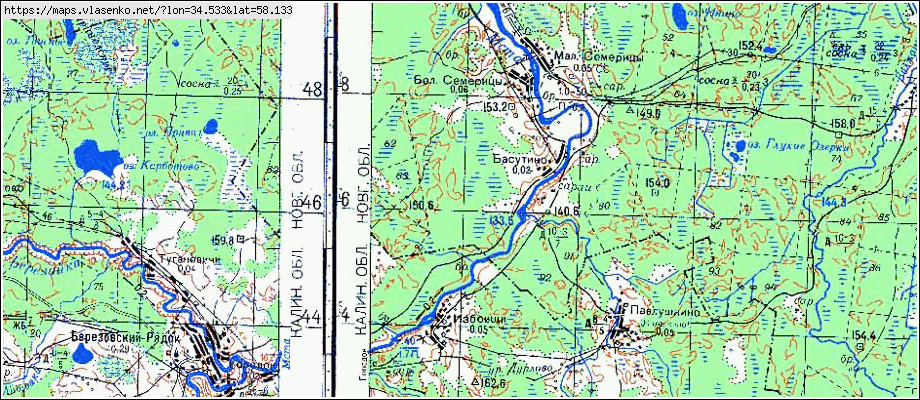 Карта БОЛЬШИЕ СЕМЕРИЦЫ, Новгородская область, Боровичский район