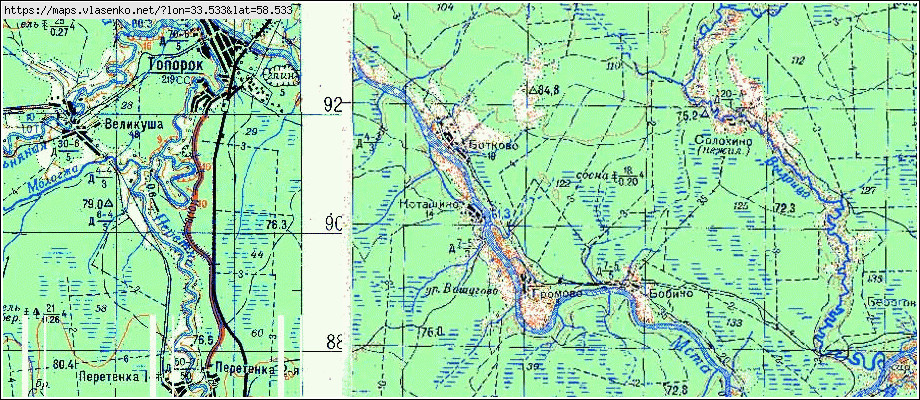 Карта БОТКОВО, Новгородская область, Боровичский район
