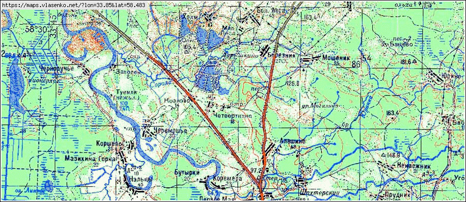 Карта ЧЕТВЕРТКИНО, Новгородская область, Боровичский район