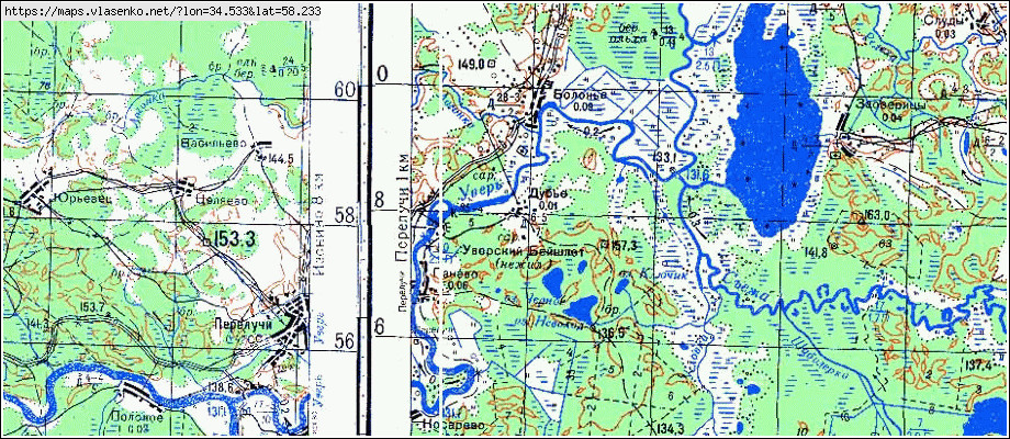 Карта ДУБЬЕ, Новгородская область, Боровичский район