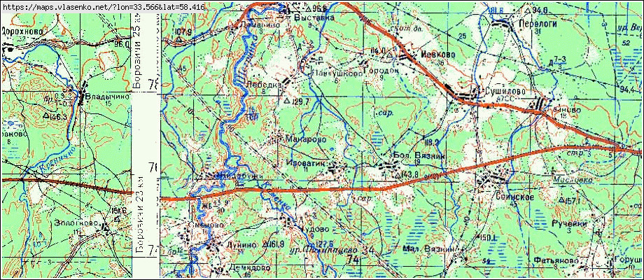 Карта ПАВЛУШКОВО, Новгородская область, Боровичский район
