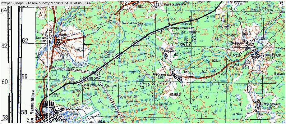 Карта ПЕРХОВО, Новгородская область, Боровичский район