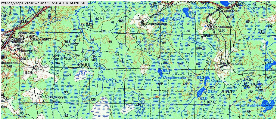 Карта РАМЕНЬЕ, Новгородская область, Боровичский район