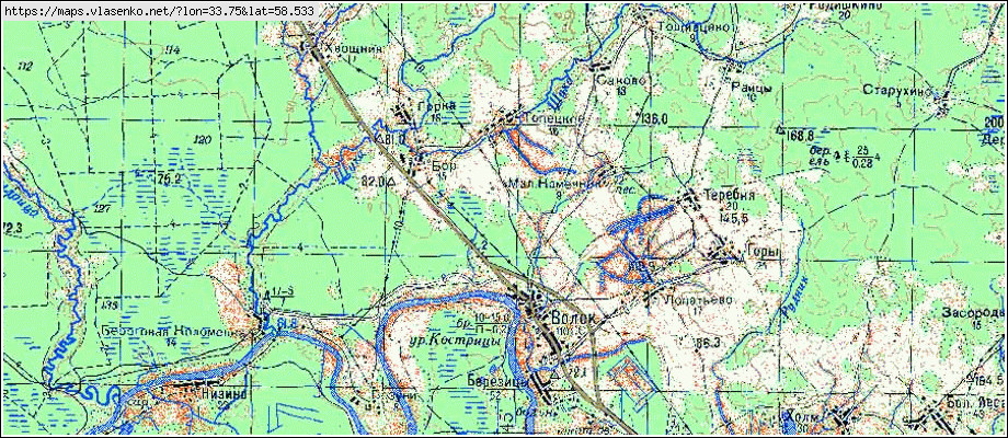 Карта ТЕПЕЦКОЕ, Новгородская область, Боровичский район