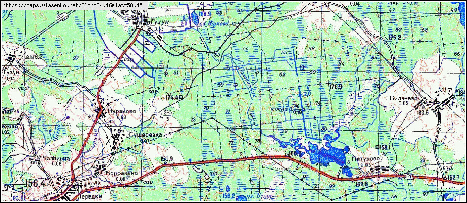 Карта ТУХУН, Новгородская область, Боровичский район