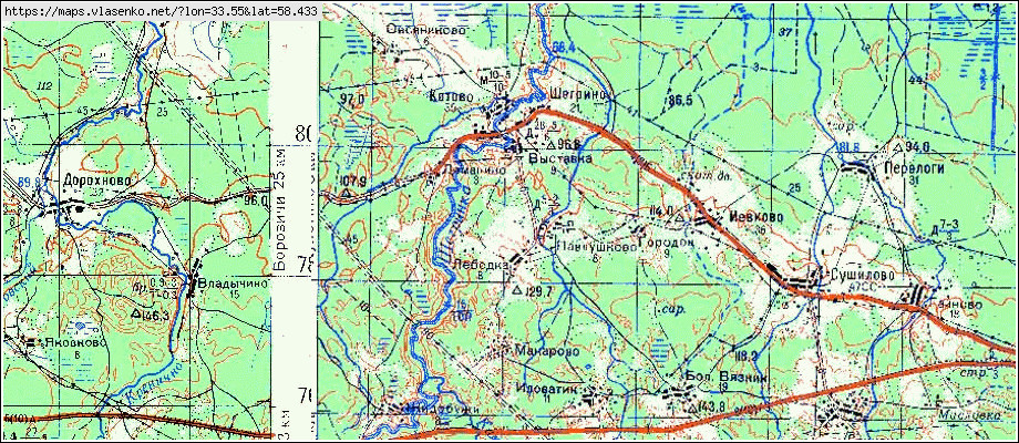 Карта ВЫСТАВКА, Новгородская область, Боровичский район