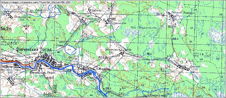 Карта ЖИХНОВО, Новгородская область, Боровичский район