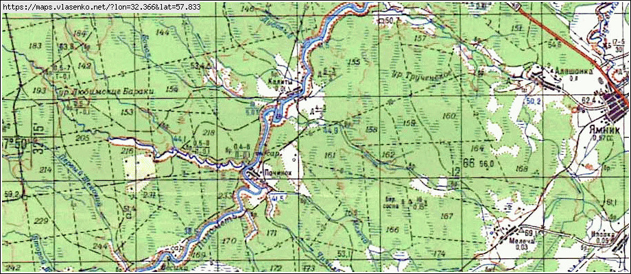 Карта КАЛИТЫ, Новгородская область, Демянский район